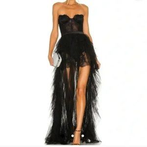 REVOLVE x For Love and Lemons Bustier Gown Black